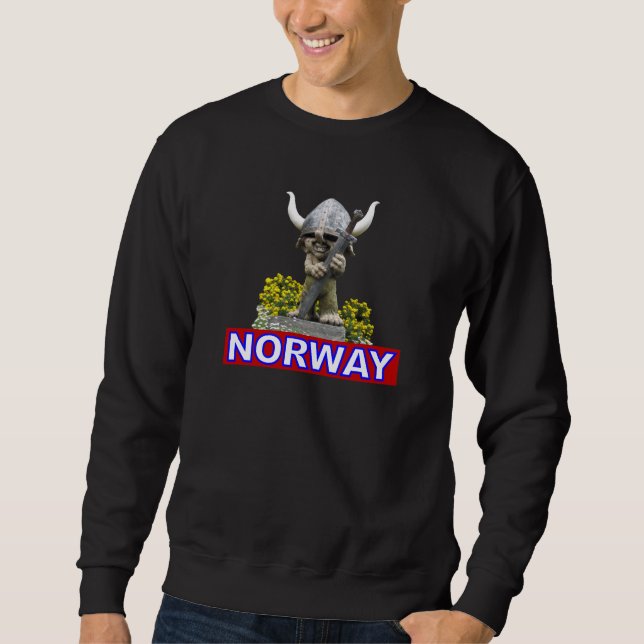 Norge shirt - välj stil & färg lång ärmad tröja (Framsida)