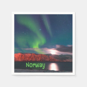 Norge Skandinavian Northern Ljus Red Clips Pappersservett