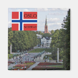 Norge Skandinavien Oslo Vigeland Resesouvenir Magnet