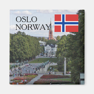 Norge Skandinavien Oslo Vigeland Resesouvenir Magnet