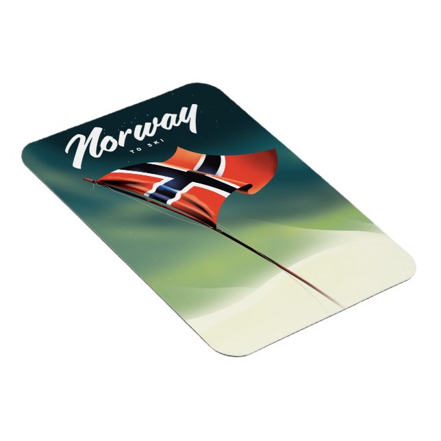 Norge Ski poster Magnet (Högersidan)