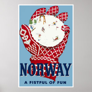 Norge, Ski Travel Poster