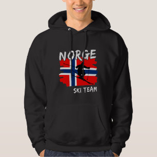 Norge skidåkning hoodie