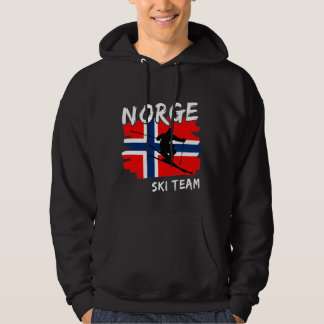 Norge skidåkning hoodie