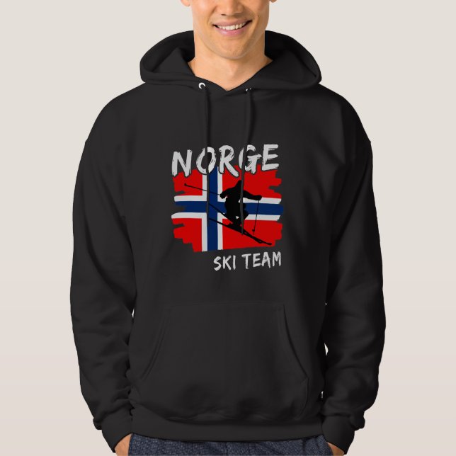 Norge skidåkning hoodie (Framsida)