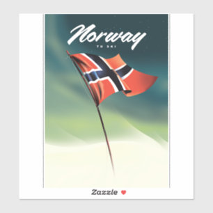 Norge skidposter klistermärken