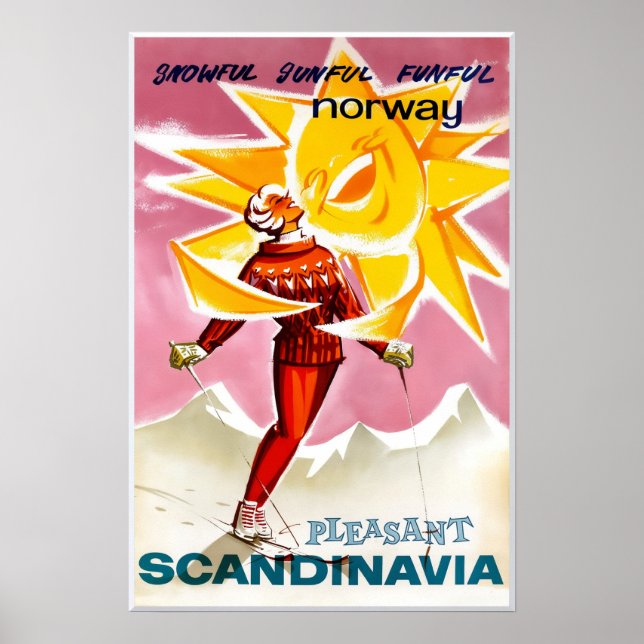 Norge skidposter poster (Framsidan)