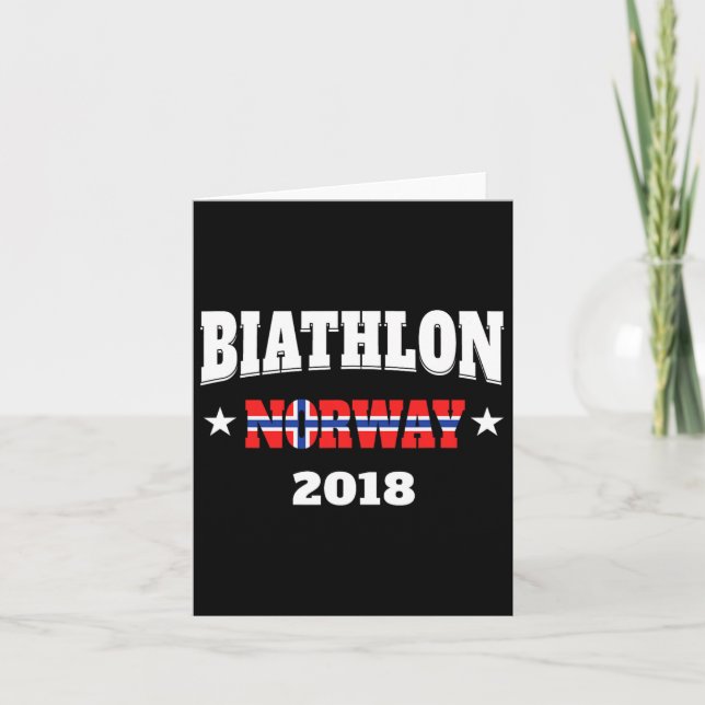 Norge skidskytte 2018  kort (Framsida)