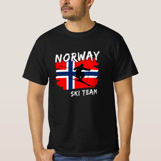Norge skidtröja t shirt (Framsida)