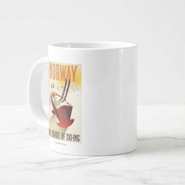 Norge - skidvagnen jumbo mugg (Framsida vänster)