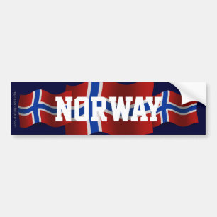 Norge som vinkar flagga bildekal