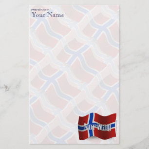 Norge som vinkar flagga brevpapper