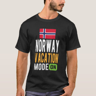 Norge Souvenir - Resa - Vaceringsläge för Norge på T Shirt