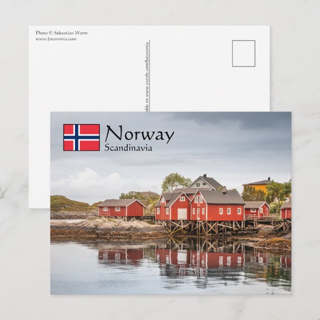Norge Souvenir Vykort (Fram/baksida)