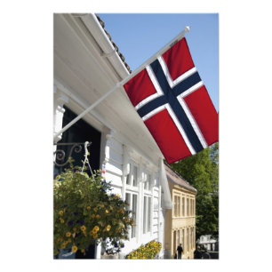 Norge, Stavanger. Historiska stadskärnan. Fototryck