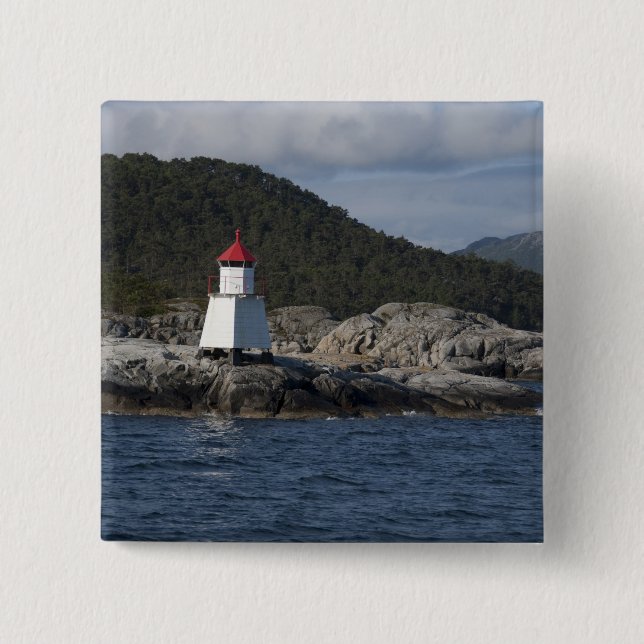 Norge, Stavanger. Vy längs Lysefjord. Knapp (Framsida)