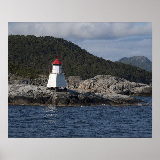 Norge, Stavanger. Vyer längs Lysefjord. Poster (Framsidan)