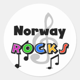 Norge Sten Runt Klistermärke