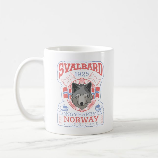 NORGE SVALBARD LONGYEARBYEN - SVALBARD ARCTIFOX KAFFEMUGG (Vänster)