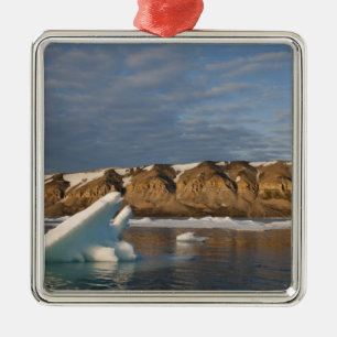 Norge, Svalbard, Spitsbergen Island, Solnedgång Julgransprydnad Metall