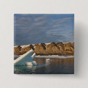 Norge, Svalbard, Spitsbergen Island, Solnedgång Knapp