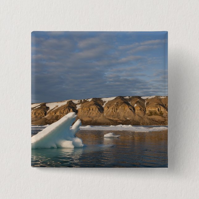 Norge, Svalbard, Spitsbergen Island, Solnedgång Knapp (Framsida)