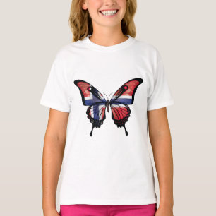 Norge Swallowtail Butterfly Flagga T Shirt