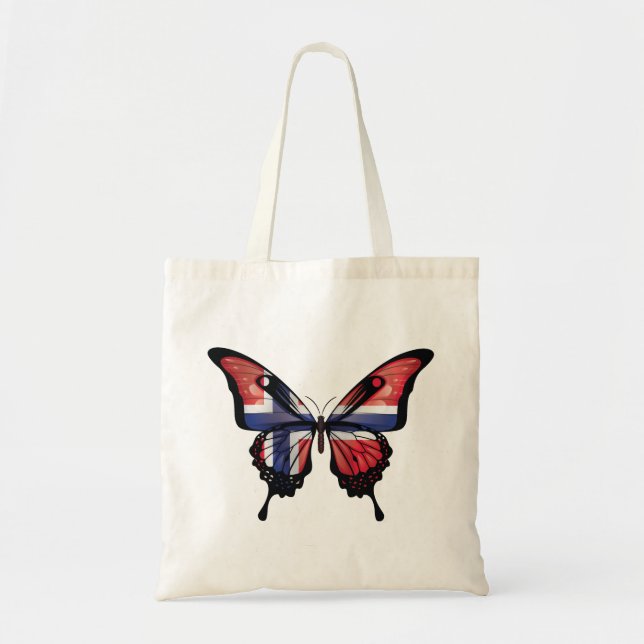 Norge Swallowtail Butterfly Flagga Tygkasse (Framsidan)