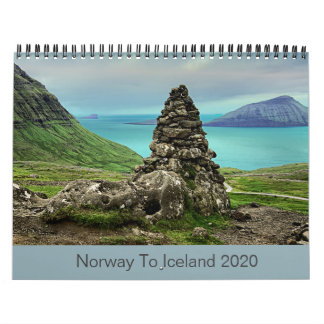 Norge till Islandet 2020 Kalender