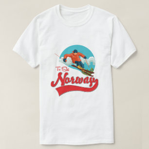 Norge till Ski-logotyp. T Shirt