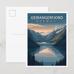 Norge Travel i BeSnyval Ställe Geirangerfjord Vykort