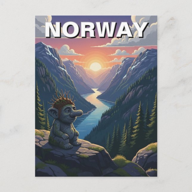 Norge Troll Vykort (Framsida)