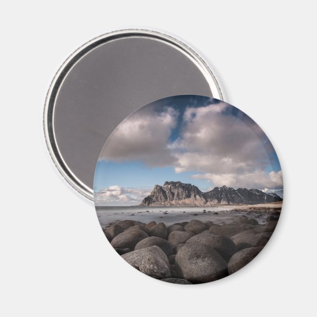 Norge Uttakleiv Lofotenöarna Magnet (Front/Back)