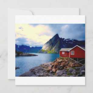 Norge, vackert landskap i scenen kort