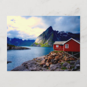 Norge, vackert landskap i scenen vykort