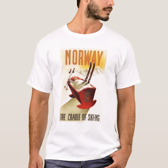 Norge - vagga av skidåkningen tee (Framsida)