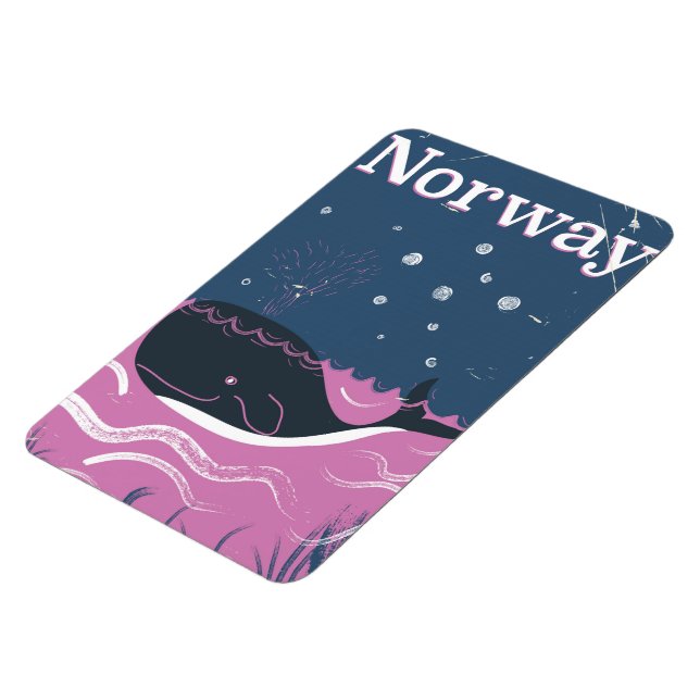Norge val valfångst resaffisch magnet (Vänstra Sidan)