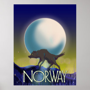 Norge Varg Affisch