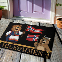 Norge Velkommen Mat, Viking björn, norska flagga