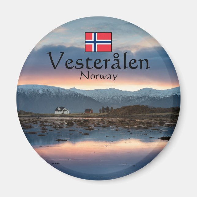 Norge Vesteralen Souvenir Magnet (Framsidan)