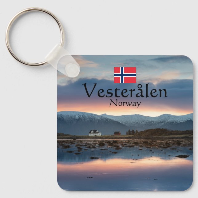 Norge Vesteralen Souvenir Nyckelring (Framsida)