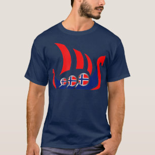 Norge Viking Frakt Norsk Flagga Dragon Boat T Shirt