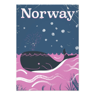 Norge vintage resor poster