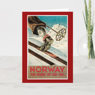 Norge Vintage resor Poster Kort