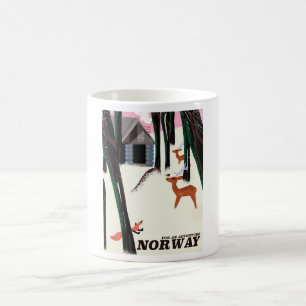 Norge vintage resor poster landskap kaffemugg