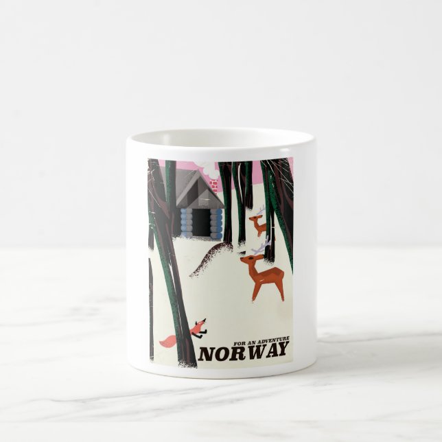Norge vintage resor poster landskap kaffemugg (Center)
