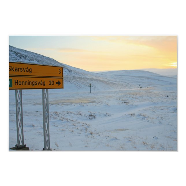 Norge vinter fototryck (Framsidan)