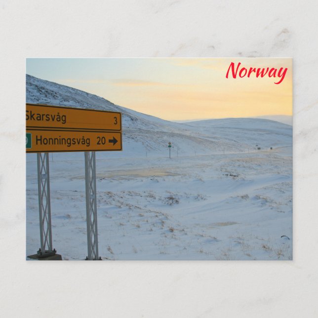 Norge vinter vykort (Framsida)