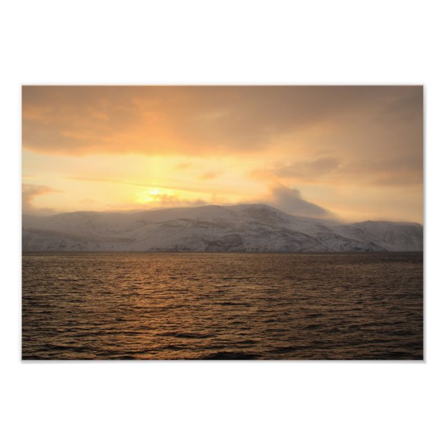 Norge vintertid kusten fototryck (Framsidan)
