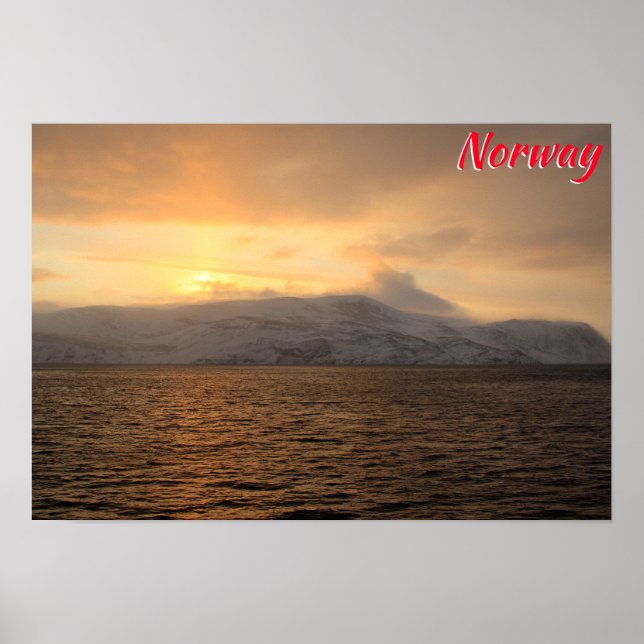 Norge vintertid kusten poster (Framsidan)
